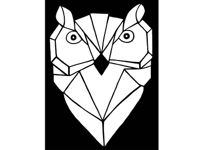 Geometric Owl Logo (Dark) 🦉