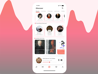 Classy - Classical Music App Concept app branding classical music concept creative music music app uidesign ux vibrant colors web web design
