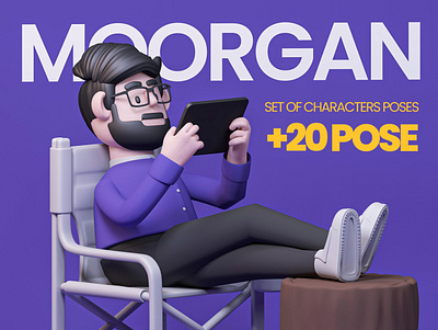 Moorgan 3d characters (v1.0) 3d 3d character branding c4d cartoon character design design graphic design human illustration illustrations logo model motion graphics people render typography ui ux vector