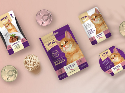 Cat Food packaging concept branding design graphic design packaging design