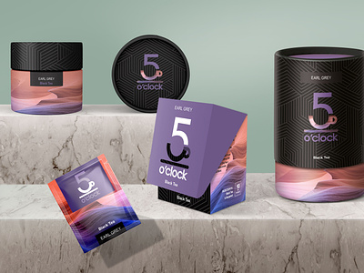 5 0'clock tea packaging branding design graphic design packaging design