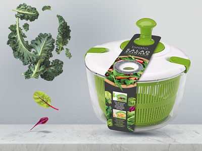 salad spinner packaging design