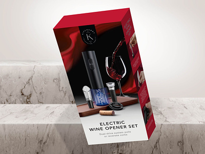 electric wine opener packaging branding cookware packaging design graphic design packaging packaging design