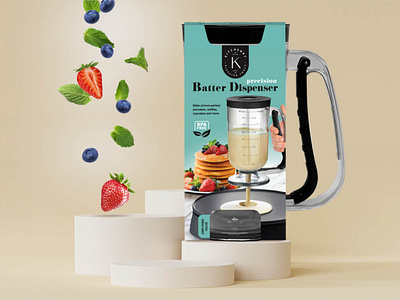 batter dispenser packaging branding cookware packaging design graphic design kitchenware packaging design