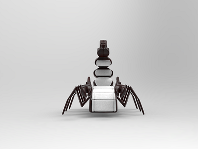 Scorpion armchair 3d design graphic design