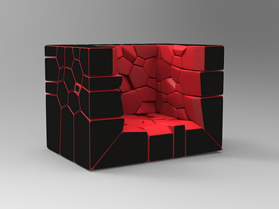 Lava chair 3d design graphic design