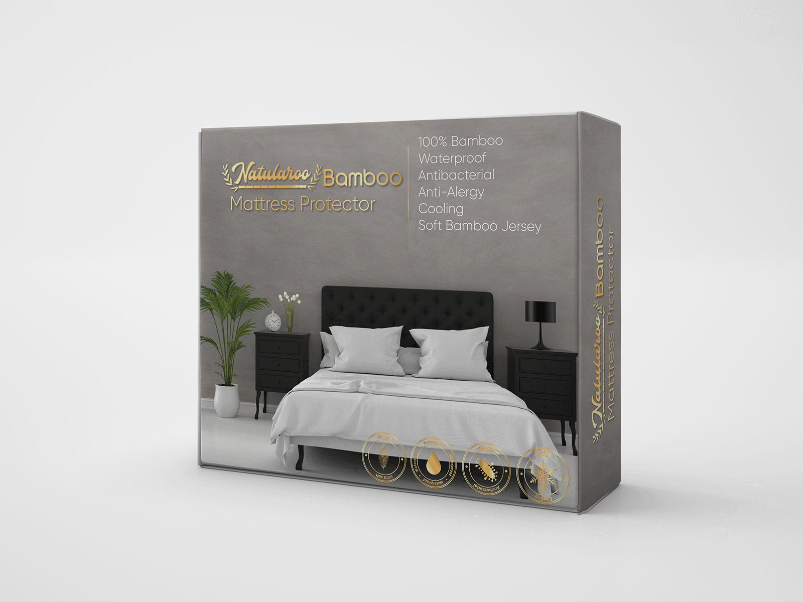 Modern Mattress Packaging Design 🛏 bamboo bed packaging branding design expensive packaging graphic design illustration label luxurious luxury packaging mattress mattress protector minimal modern modern packaging modern packaging design package package design packaging packaging design