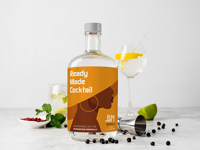 Feminine Luxury cocktail Label Design 🍸