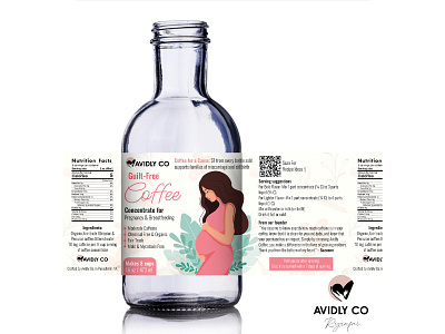 Feminine design for coffee concentrate for pregnancy ☕️ branding coffee coffee concentrate coffee design coffee for pregnancy coffee label design feminine feminine design feminine label feminine label design graphic design illustration label minimal modern modern coffee modern label packaging pregnancy label