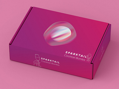 Minimal And elegant Cocktail bomb packaging Design 🍸