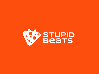 Stupid Beats - logo bass beatmaker beatmaker logo beats branding icon identity logo logo design logotype music orange personal logo producer sound symbol