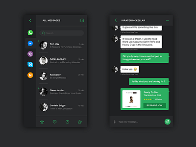 IM - Chat app application message mobile ui user interface