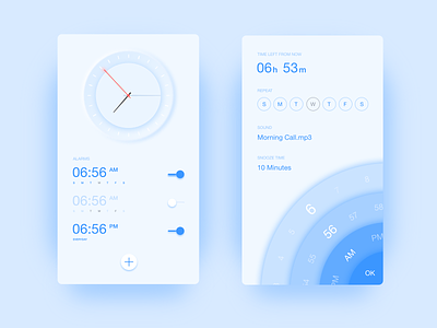 Clock alarm clock concept design select time ui usable