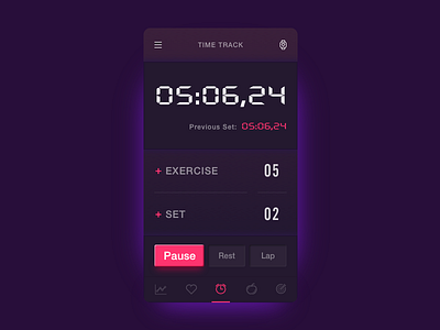 Workout Tracker dailyui data exercise fitness gym stopwatch time timer tracker ui weightlifting workout