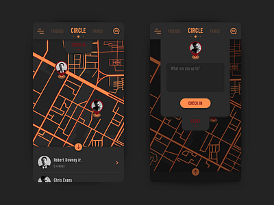 Location Check In app application design ios location ui ux