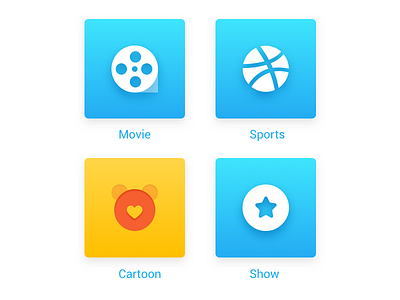 TV ICON cartoon icon movie show sports ui