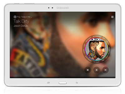 Samsung Milk Music - Tablet App (Dial State)