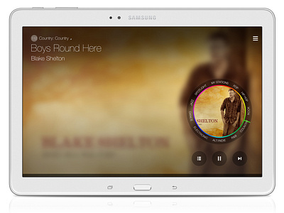 Samsung Milk Music - Tablet App (Dial State)