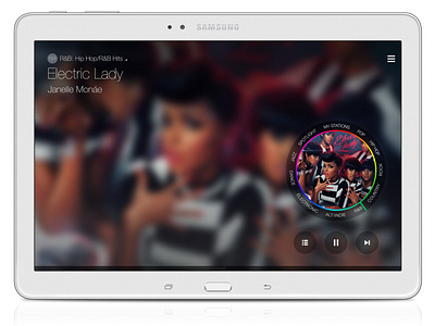 Samsung Milk Music - Tablet App (Dial State)