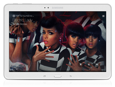 Samsung Milk Music - Tablet App (Non-Dial State) app design design management experience design information architecture interaction design mobile mobile apps music product design service design tablet ui user experience user interface ux ux design visual design