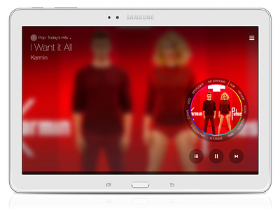 Samsung Milk Music - Tablet App (Dial State)