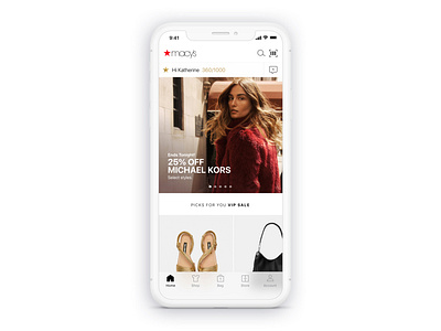 Macy's App Redesign - Home Page