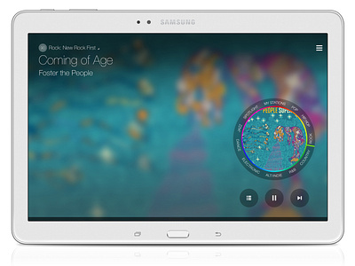 Samsung Milk Music - Tablet App (Dial State)