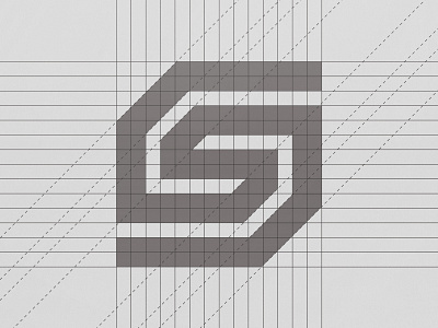 Letter S Monogram Logo Design Grid Process