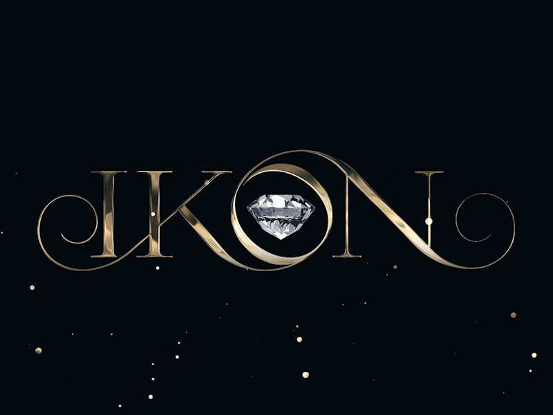 IKON Jewelry Serif typography design with spinning Diamond branding classy diamond elegant fine gold graphics identity jewel jewelry logo lux luxury motion panter panter vision type typeface typo typography art