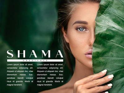 SHAMA Skincare Wordmark 2 beauty branding cosmetic logo cosmetics elegant identity logo logo design lux luxury minimal model panter panter vision skincare skincare branding skincare logo spa typeface wellness