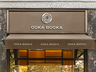 Ooka Booka Patisserie Shop Logo Sign mockup