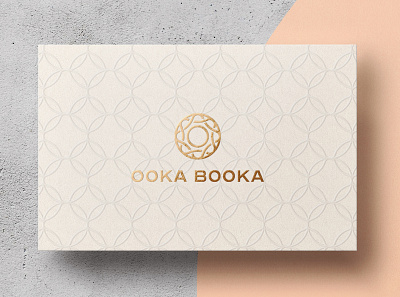 Ooka Booka Luxurious Logo Version With Added Patterns branding business card candy donut identity logo logo design lux luxury minimal mockup mockup psd panter panter vision patisserie pattern pattern design shop sweet typeface