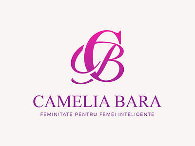 Camelia Bara Monogram Logo beautiful girl beauty beauty logo branding camelia bara logo emotional intelligence fashion feminine feminine logo girl identity logo minimal monogram monogram logo panter vision pink wellness woman