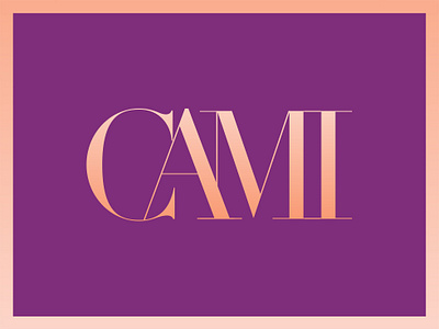 CAMI Logo branding cami cami logo feminine identity lettering logo lux luxury luxury fashion minimal panter vision purple rose gold spa type typeface wellness zara zara logo