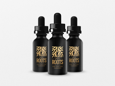 Local Roots Logo CBD Oil packaging branding calm cannabis cbd cbd logo cbd oil gold health hemp icon luxurious luxury new england oil logo panter vision relax roots logo seed ui wellness