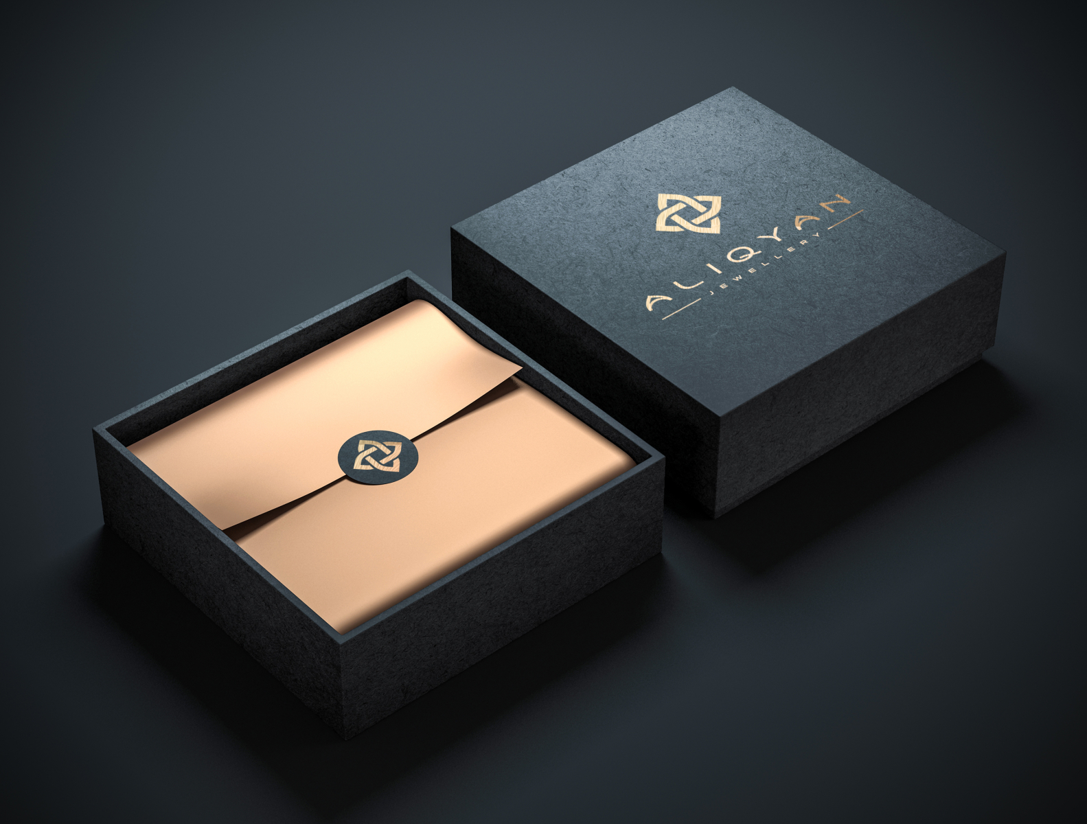 Download Luxury Box Mockup ALIQYAN Packaging Design by PANTER on Dribbble