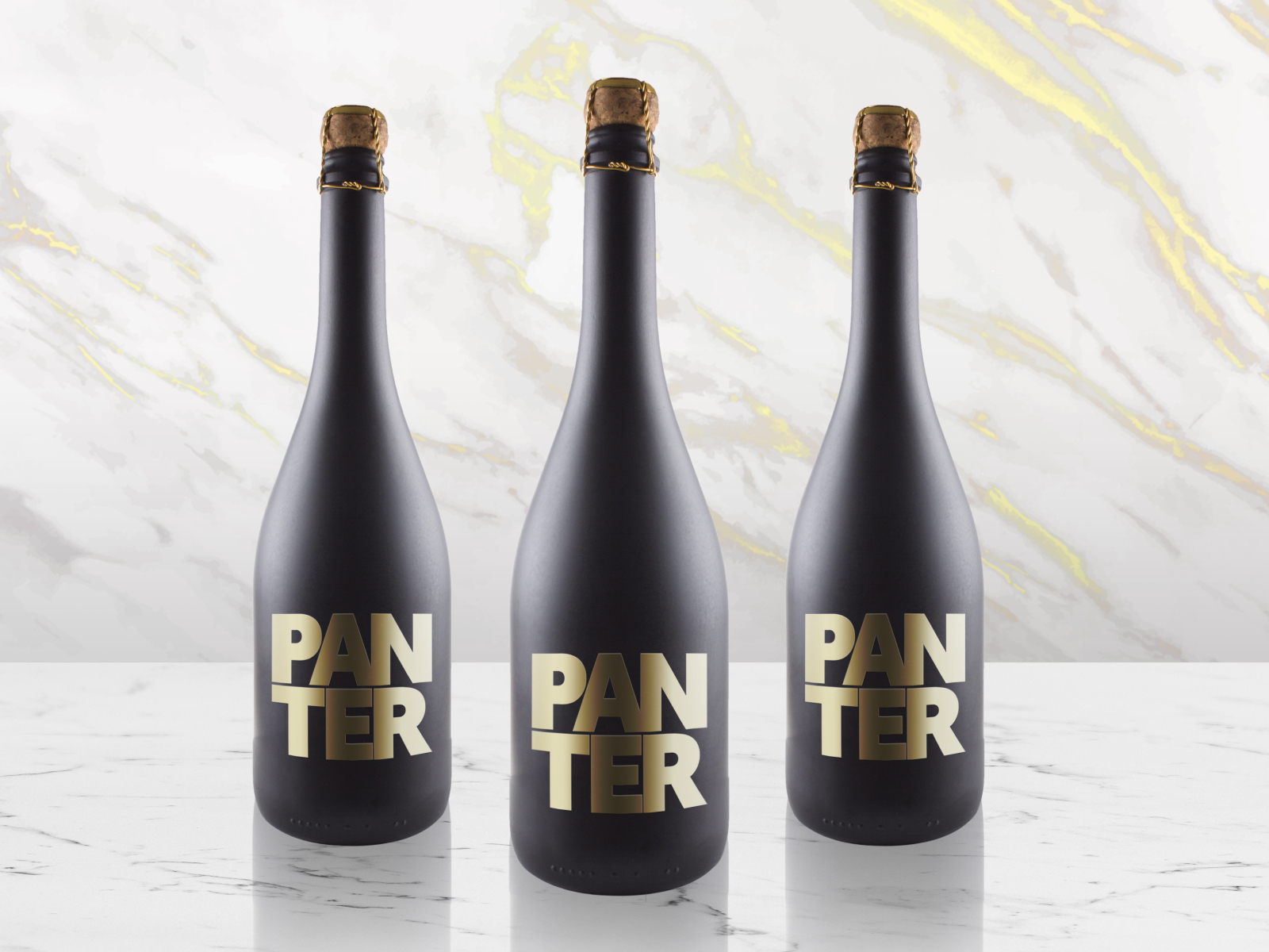 Download Black Champagne Bottle Mock Up Template By Panter On Dribbble