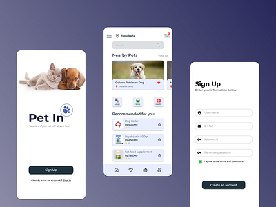 Pet Shop App UI Mockup branding graphic design logo ui