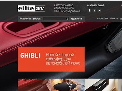 Elit AV art design direction ecommerce uiux web