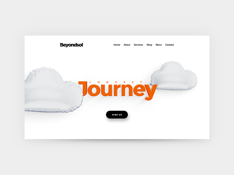 Beyondsol - Creative hero webdesign ui userinterface wordpress minimalistic minimal clean
