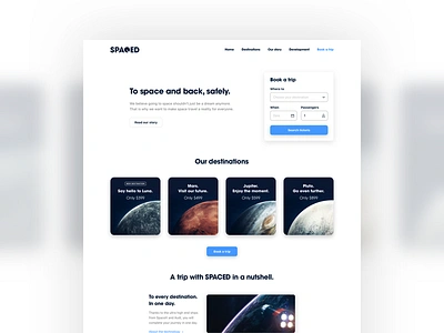 #SPACEDchallenge Website inspiration interface jupiter mars minimal modern moon planets pluto semih yilmaz space webdesign