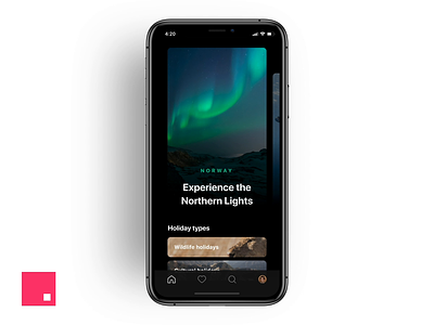 Travel Destinations App animation design design tools earth holiday interaction invision invision studio invisionstudio minimal mobile motion design night sky northern lights space transition travel ui ux