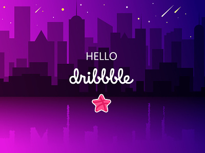 Hello, Dribbble! debut dribbble firts shot invitation new player thank you thanks