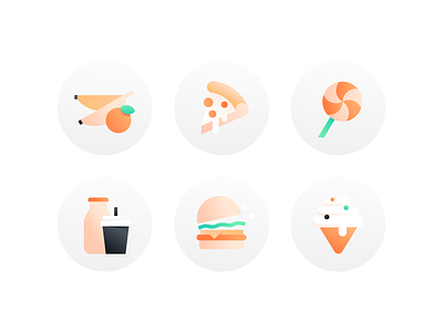 Diet Icons app diet food icons illustration