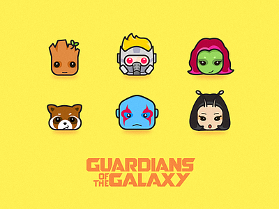 Guardians of the Galaxy vol.2 icon illustration marvel