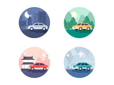 Illustrations about car travel 插图