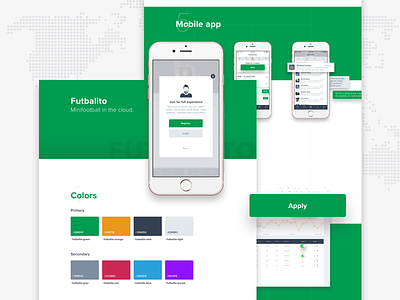 Futbalito Case Study app art branding clean design flat illustration ios mobile ui web website