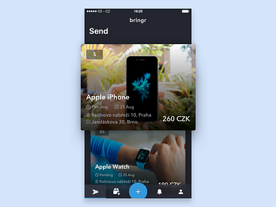 Bringr App Concept app clean design flat freebie interface iphone minimal mobile simple ui vector
