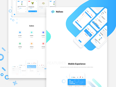 Nulisec Brand & Web Redesign - Case Study app branding clean design flat illustration iphone minimal ui vector web website