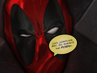 Deadpool's Talking comic hero deadpool digital illustration texture wallpaper